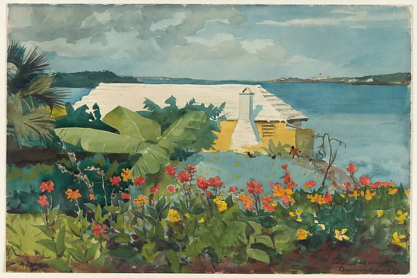 Winslow Homer, Flower Garden and Bungalow, Bermuda